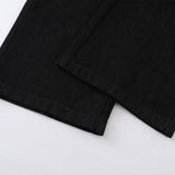 DAXUEN Wide-leg black denim jeans