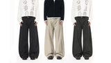 DAXUEN Baggy wide-leg trousers with curved seams