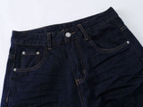 DAXUEN Dark indigo wide-leg jeans with contrasting stitching