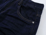 DAXUEN Dark indigo wide-leg jeans with contrasting stitching