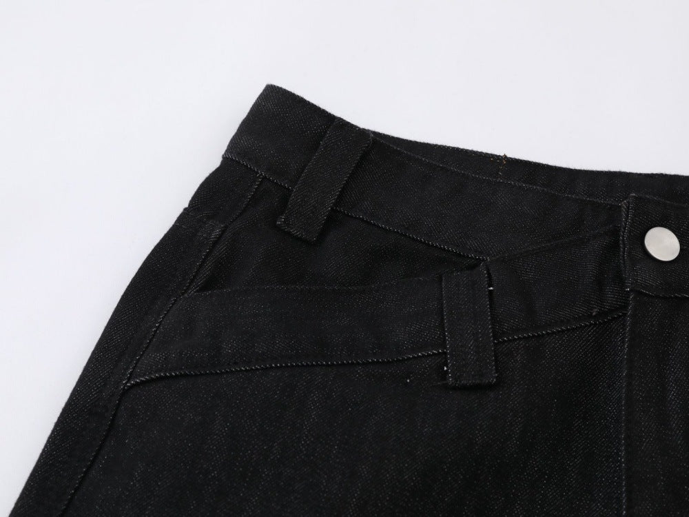 DAXUEN Wide-leg black denim jeans