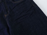 DAXUEN Dark indigo wide-leg jeans with contrasting stitching