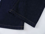 DAXUEN Dark indigo wide-leg jeans with contrasting stitching