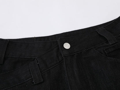 DAXUEN Wide-leg black denim jeans