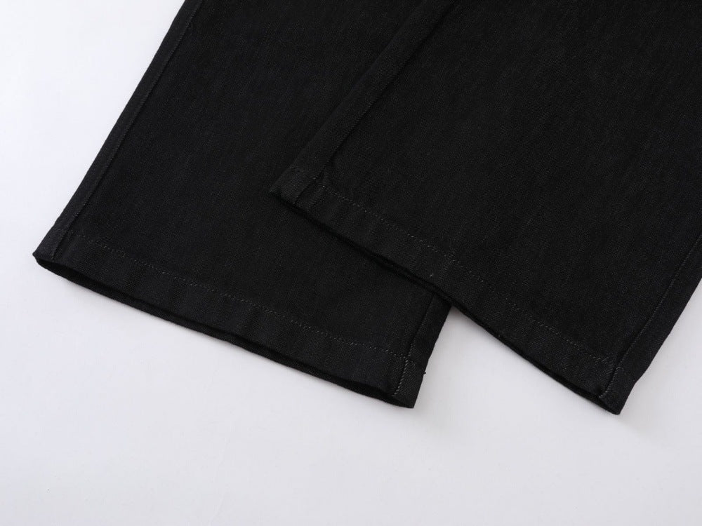 DAXUEN Wide-leg black denim jeans