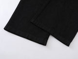 DAXUEN Wide-leg black denim jeans