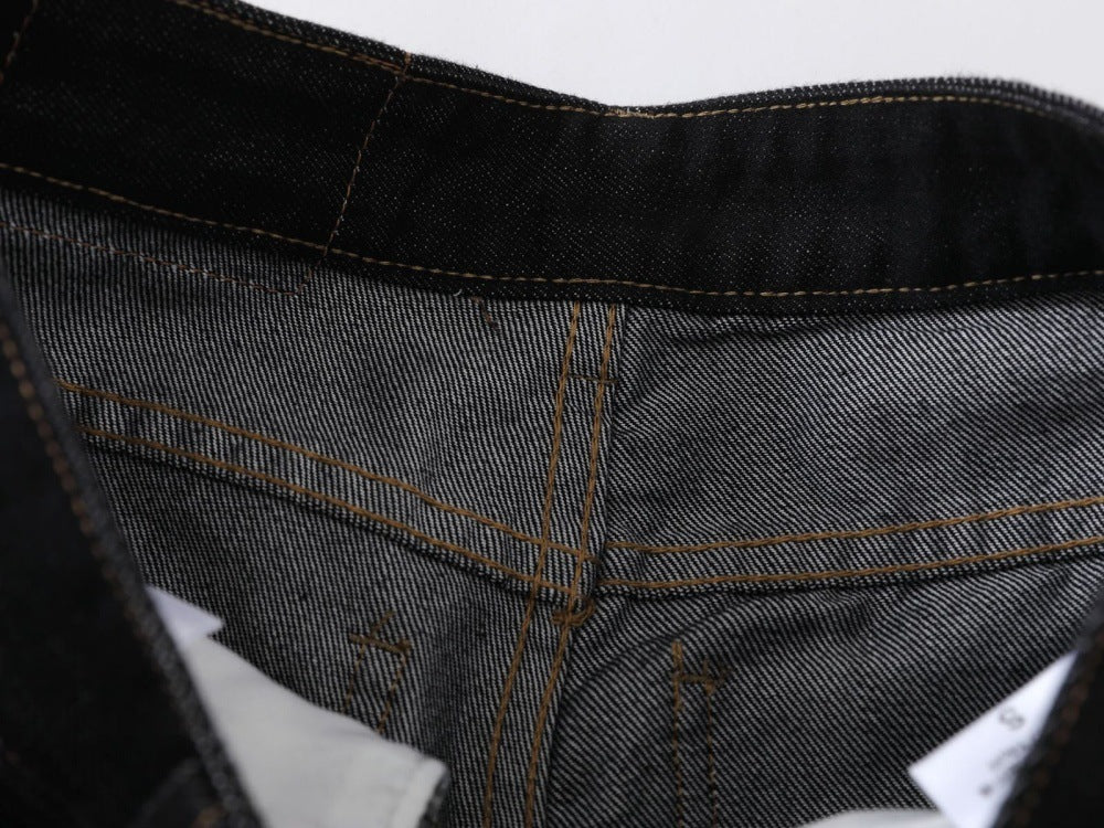 DAXUEN High-waisted wide-leg denim pants