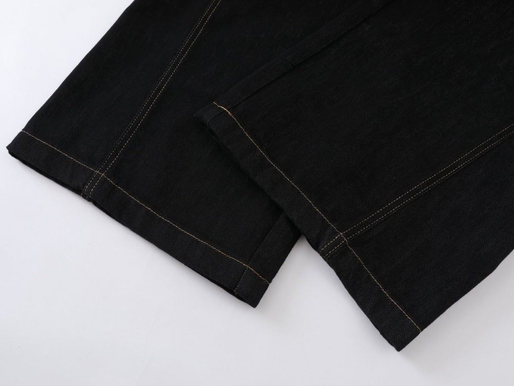 DAXUEN High-waisted wide-leg denim pants