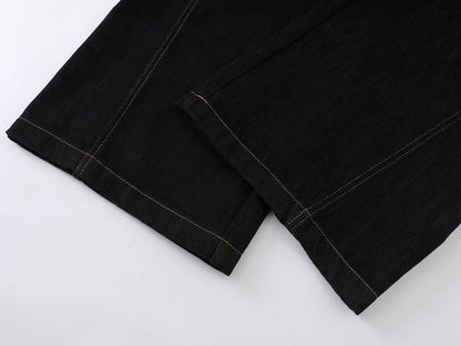 DAXUEN High-waisted wide-leg denim pants