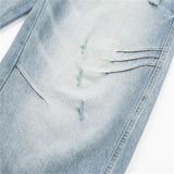 DAXUEN Distressed wide-leg denim jeans