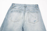DAXUEN Distressed wide-leg denim jeans