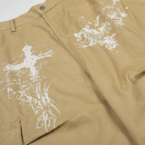 DAXUEN Loose-fitting cargo shorts with distressed graphics