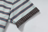 DAXUEN Retro striped short-sleeved polo shirt