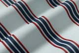DAXUEN Retro striped short-sleeved polo shirt