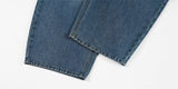 DAXUEN Baggy denim jeans with wide-leg silhouette and raw edge details