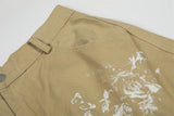 DAXUEN Loose-fitting cargo shorts with distressed graphics