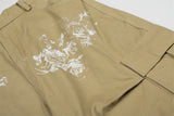 DAXUEN Loose-fitting cargo shorts with distressed graphics