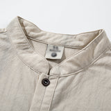 DAXUEN Men's short sleeve shirt with stand-up collar