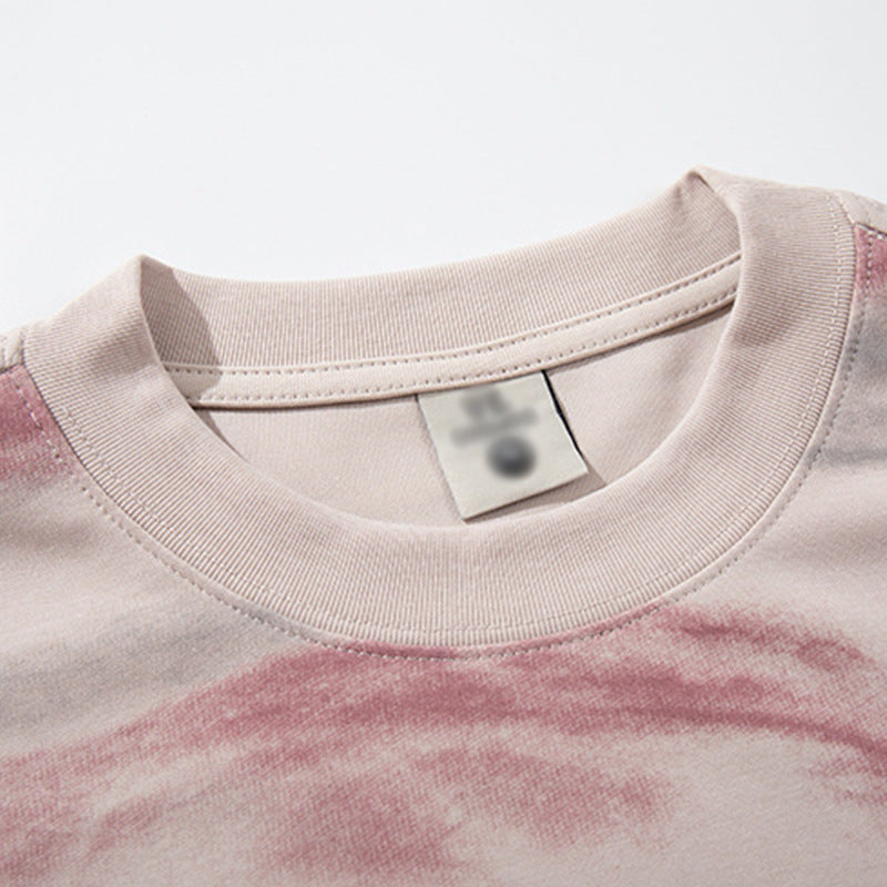 DAXUEN Loose-fit short-sleeved t-shirt with abstract stripes