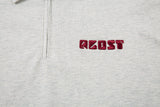 DAXUEN Light grey oversized polo shirt with red embroidery