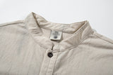 DAXUEN Men's short sleeve shirt with stand-up collar