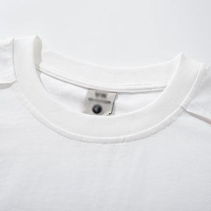 DAXUEN Relaxed-fit short-sleeve T-shirt with script embroidery