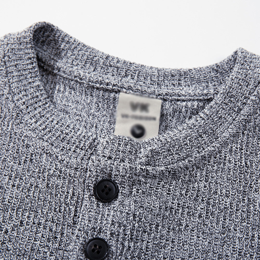DAXUEN Men's relaxed-fit short-sleeved knit top