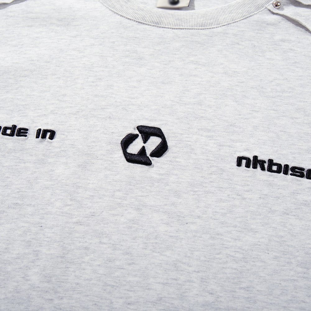 DAXUEN Oversized short-sleeve T-shirt with geometric logo