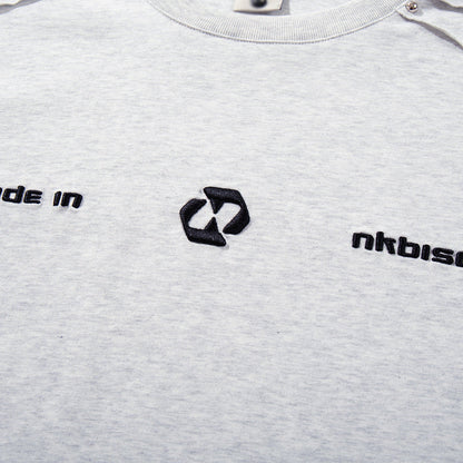 DAXUEN Oversized short-sleeve T-shirt with geometric logo