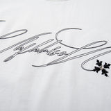 DAXUEN Relaxed-fit short-sleeve T-shirt with script embroidery