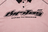 DAXUEN Oversized polo shirt with graphic and embroidery