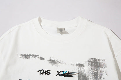 DAXUEN Oversized short-sleeved crew neck t-shirt with graphic design