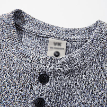 DAXUEN Men's relaxed-fit short-sleeved knit top