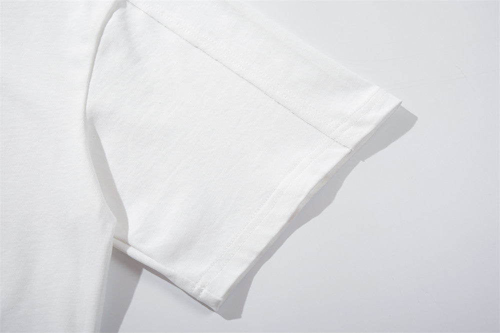 DAXUEN Relaxed-fit short-sleeve T-shirt with script embroidery
