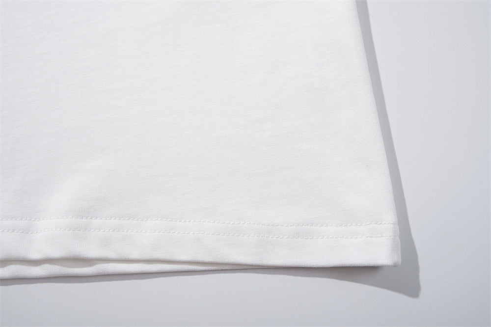DAXUEN Relaxed-fit short-sleeve T-shirt with script embroidery