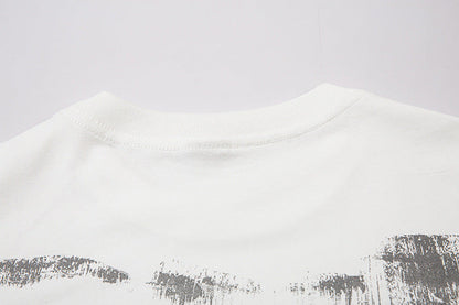 DAXUEN Oversized short-sleeved crew neck t-shirt with graphic design