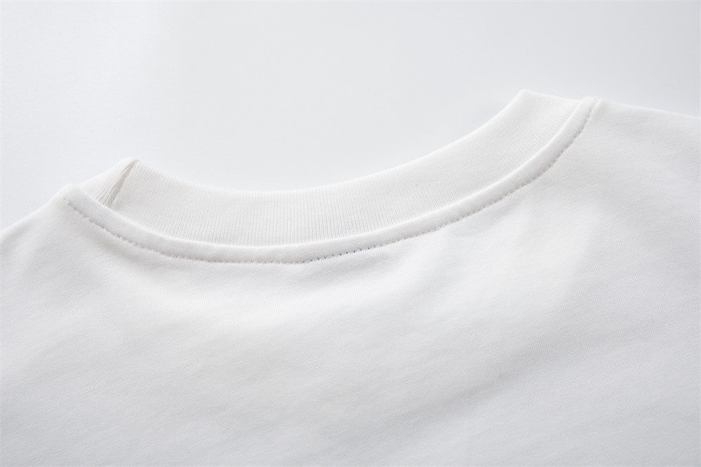 DAXUEN Relaxed-fit short-sleeve T-shirt with script embroidery