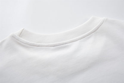 DAXUEN Relaxed-fit short-sleeve T-shirt with script embroidery