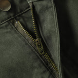 DAXUEN Wide-leg cargo pants with pockets and frayed seams