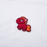 DAXUEN Oversized short-sleeved crew neck T-shirt with cartoon pony graphic