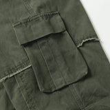 DAXUEN Wide-leg cargo pants with pockets and frayed seams