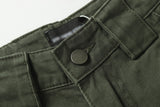 DAXUEN Wide-leg cargo pants with pockets and frayed seams