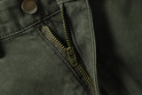 DAXUEN Wide-leg cargo pants with pockets and frayed seams