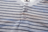 DAXUEN Loose-fitting striped Henley T-shirt