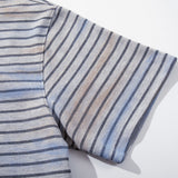 DAXUEN Loose-fitting striped Henley T-shirt