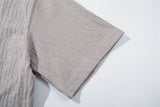 DAXUEN Layered oversized short-sleeve T-shirt with plaid detail