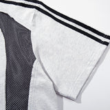 DAXUEN Contrast mesh short-sleeve T-shirt