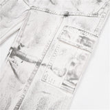 DAXUEN Distressed tie-dye loose-fit pants