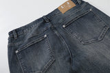 DAXUEN Flared blue denim jeans with distressed finish