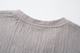 DAXUEN Layered oversized short-sleeve T-shirt with plaid detail